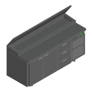 СТОЛ ДЛЯ ПИЦЦЫ HICOLD PZ1-113GN (1/3)