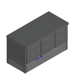 СТОЛ С ОХЛАЖД.ШКАФОМ HICOLD GNE222/TN O