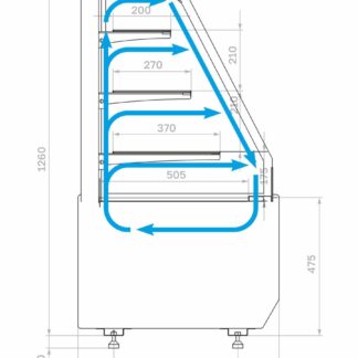 Витрина холодильная Полюс KC70 VM 0,9-2 STANDARD открытая (версия 2.0) (9005)