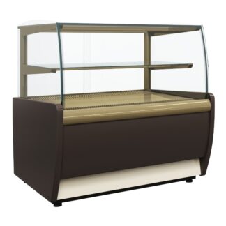 ВИТРИНА КОНДИТЕРСКАЯ ВХСВ-1,3Д CARBOMA MINI   0012-0109 (K70 VM 1,3-12) КОРИЧ.-ЗОЛОТОЙ