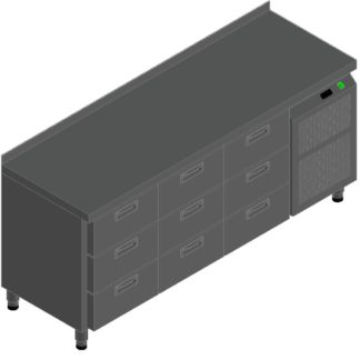 СТОЛ С ОХЛ.ШКАФОМ HICOLD SN333/TN