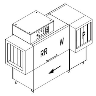 МАШИНА ПОСУДОМОЕЧНАЯ DIHR RX 184 LC SX+DDE+HR10+DR69