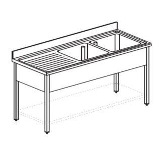 ВАННА МОЕЧНАЯ APACH CHEF LINE L2S206-54LW