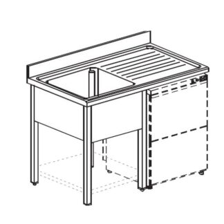 ВАННА МОЕЧНАЯ APACH CHEF LINE L2S156-44RWSHD