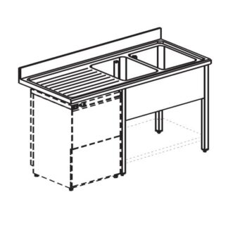 ВАННА МОЕЧНАЯ APACH CHEF LINE L2S187-55LWSHD
