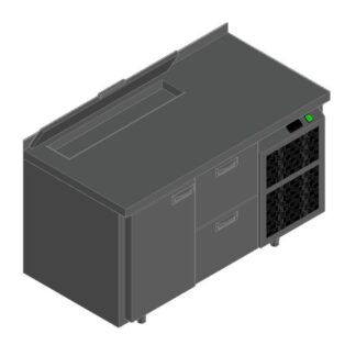 СТОЛ ДЛЯ САЛАТОВ HICOLD SL2-12GN (1/6) С КРЫШК.