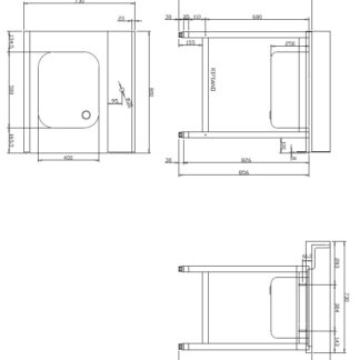 СТОЛ Д/ГРЯЗ.ПОСУДЫ DIHR T55 800 L