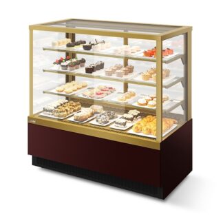 ВИТРИНА КОНДИТЕРСКАЯ VETE KUB LUX 130 ШОКОЛАД/ЗОЛОТОЙ ГЛЯНЕЦ