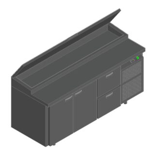 СТОЛ ДЛЯ ПИЦЦЫ HICOLD PZ1-112/GN (1/3H)