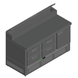 СТОЛ ДЛЯ ПИЦЦЫ HICOLD PZE2-221/GN (1/6H)