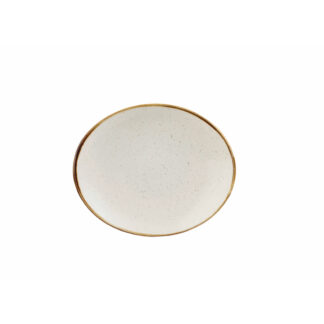 Блюдо овальное 19,2см, без борта, Stonecast, цвет Barley White SWHSOP71