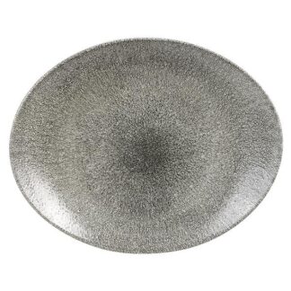 Блюдо овальное 27х22,9см, без борта, цвет Raku Quartz Black, Studio Prints RKBQOP581