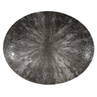 Блюдо овальное 31,7х25,5см, без борта, цвет Stone Quartz Black, Studio Prints STQBOP121