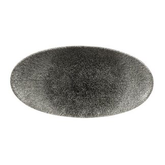 Блюдо овальное CHEFS 29,9х15см, без борта, цвет Raku Quartz Black, Studio Prints RKBQOV301