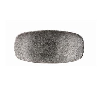 Блюдо прямоугольное 20х12,1см, без борта, цвет Raku Quartz Black, Studio Prints RKBQXO71