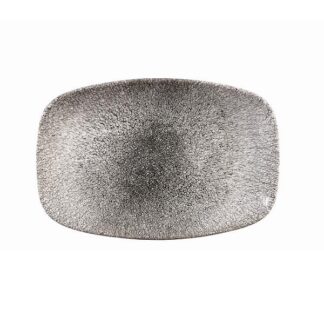Блюдо прямоугольное CHEFS 23,7х15,7см, без борта, цвет Raku Quartz Black, Studio Prints RKBQOBL21