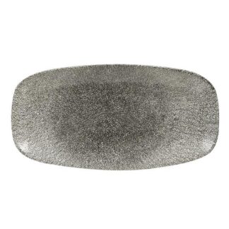 Блюдо прямоугольное CHEFS 29,8х15,3см, без борта, цвет Raku Quartz Black, Studio Prints RKBQXO111
