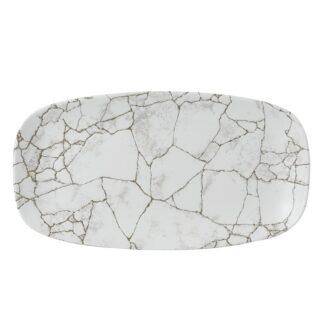 Блюдо прямоугольное CHEFS 35,5х18,9см, без борта, цвет Kintsugi Agate Grey, Studio Prints KTAGXO141