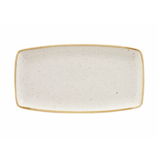 Блюдо сервировочное 35х18,5см, без борта, Stonecast, цвет Barley White SWHSOP141