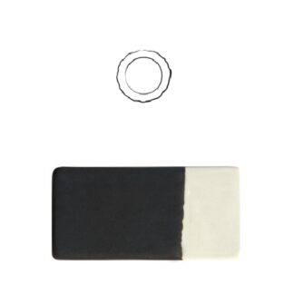Блюдо сервировочное d18,5см h1,5см, край с фестонами, керамика, цвет NOIR SATINE, Sharing 963952