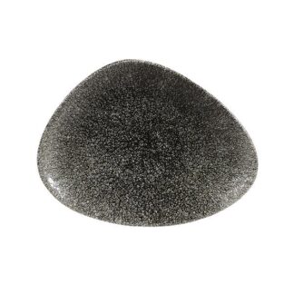 Блюдо треугольное CHEFS 20х15см, без борта, цвет Raku Quartz Black, Studio Prints RKBQTC201