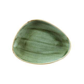 Блюдо треугольное CHEFS 26,5х20,5см, без борта, Stonecast, цвет Samphire Green SSGSTC261