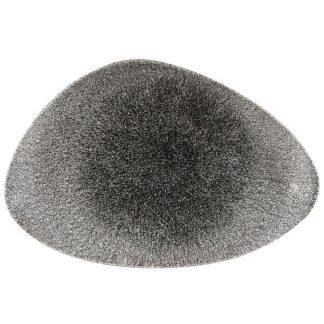 Блюдо треугольное CHEFS 30х20см, без борта, цвет Raku Quartz Black, Studio Prints RKBQTC301