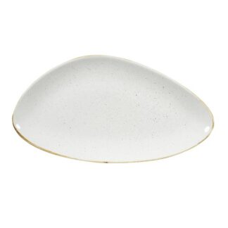 Блюдо треугольное CHEFS 35,5х18,8см, без борта, Stonecast, цвет Barley White SWHSTC351