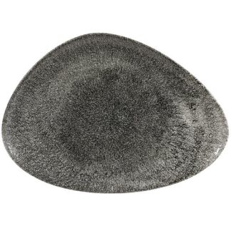 Блюдо треугольное CHEFS 35,6х25см, без борта, цвет Raku Quartz Black, Studio Prints RKBQTC361