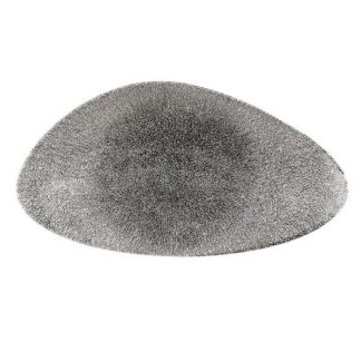 Блюдо треугольное CHEFS 35х19см, без борта, цвет Raku Quartz Black, Studio Prints RKBQTC351