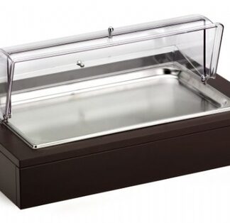 Поднос для нарезки 64х46см h30см, с крышкой Roll-top, с охлажд. элем, на дерев. основ.венге 51130950
