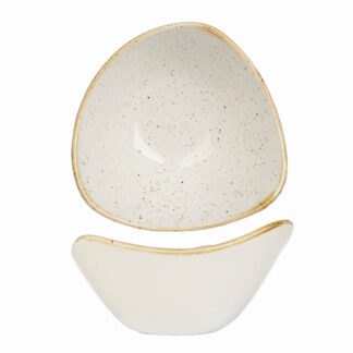 Салатник треугольный 0,26л d15,3см, без борта, Stonecast, цвет Barley White SWHSTRB61