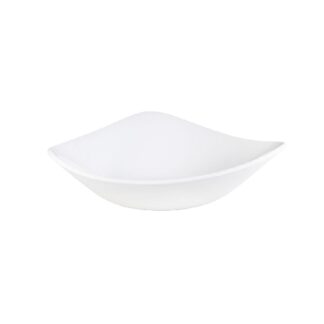 Салатник треугольный 0,37л d18,5см, без борта, Vellum, цвет White полуматовый WHVMTRB71