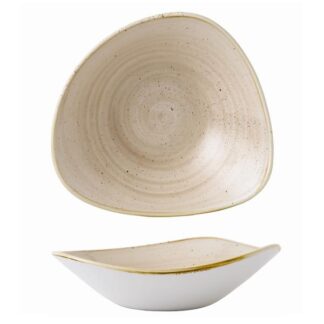 Салатник треугольный 0,60л d23,5см, без борта, Stonecast, цвет Nutmeg Cream SNMSTRB91