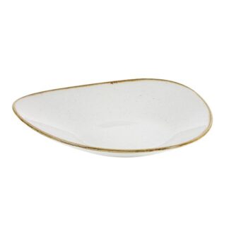 Салатник треугольный мелкий 27,2х26,7см, без борта, Stonecast, цвет Barley White SWHSTB271