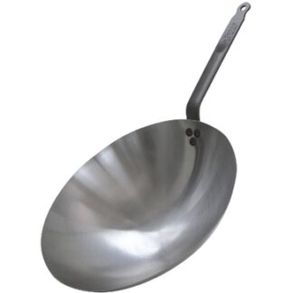 Сковорода "Wok" d 35,5см h8,5см, белая сталь "Carbone Plus" 5114.35