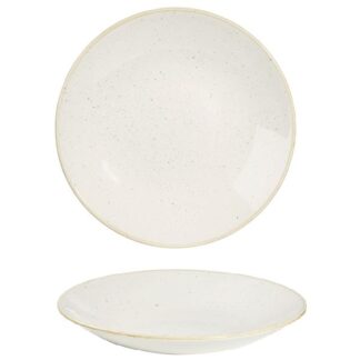 Тарелка глубокая 25,5см h3,5см, без борта, Stonecast, цвет Barley White SWHSPD251