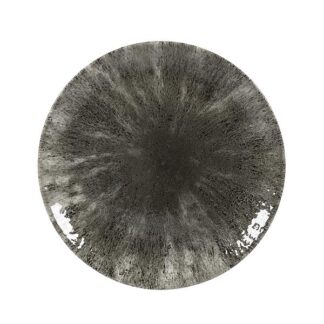 Тарелка мелкая 21,7см, без борта, цвет Stone Quartz Black, Studio Prints STQBEVP81