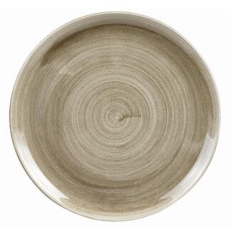 Тарелка мелкая d32,4см, без борта, Stonecast Patina, цвет Antique Taupe PAATEV121
