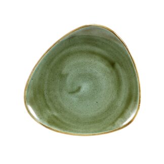 Тарелка мелкая треугольная 19,2см, без борта, Stonecast, цвет Samphire Green SSGSTR71