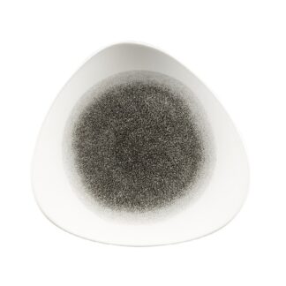 Тарелка мелкая треугольная 26,5см, без борта, цвет Raku Quartz Black, Studio Prints RKBQTR101