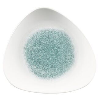 Тарелка мелкая треугольная 31,1см, без борта, цвет Raku Jade Green, Studio Prints RKJGTR121