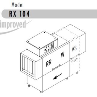 МАШИНА ПОСУДОМОЕЧНАЯ DIHR RX 104 AS SX+DDE+XP+DR64
