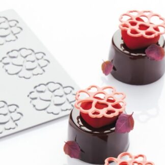 Форма силиконовая PAVODECOR для декора. "Сердца 2" d50мм h2мм, 1,6мл, 15 ячеек PR008
