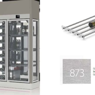 ШКАФ ВИННЫЙ ENOFRIGO WINE LIBRARY 20 4V 3P H2200 VT E СЕРЫЙ+ПОЛКИ T