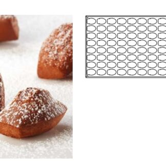 Форма силик. д/зам. и вып. "PAVOFLEX  Mini Madeleine " 52 x 33 x h 15 mm, 15мл, 72ячейки PX305