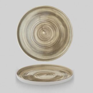 Тарелка мелкая d26см h2см с прямым бортом, Chefs Plate, Stonecast Patina Antique Taupe PAATWP261
