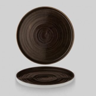 Тарелка мелкая d21см h2см с прямым бортом, Chefs Plate, Stonecast Patina Iron Black PAIBWP211