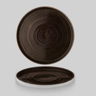 Тарелка мелкая d26см h2см с прямым бортом, Chefs Plate, Stonecast Patina Iron Black PAIBWP261
