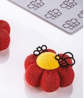 Форма силиконовая "Honey Bees" mm d 20 - d 25 - d30  h 1,5,  52 ячейки GG064